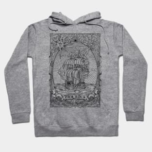 "Fair wind" Marine illustration Hoodie